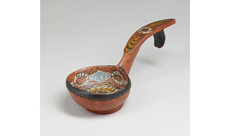 Ola HÅgeseth, Norwegian, dates unknown. Scoop, late 19th century. Painted wood, 12 1/4 in. (31 cm). Werner Collection.